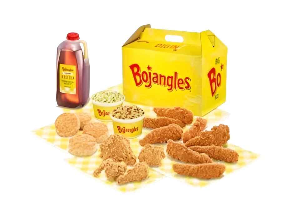 12pc mixed chicken and tenders meal from Bojangles menu — bone-in pieces with tenders