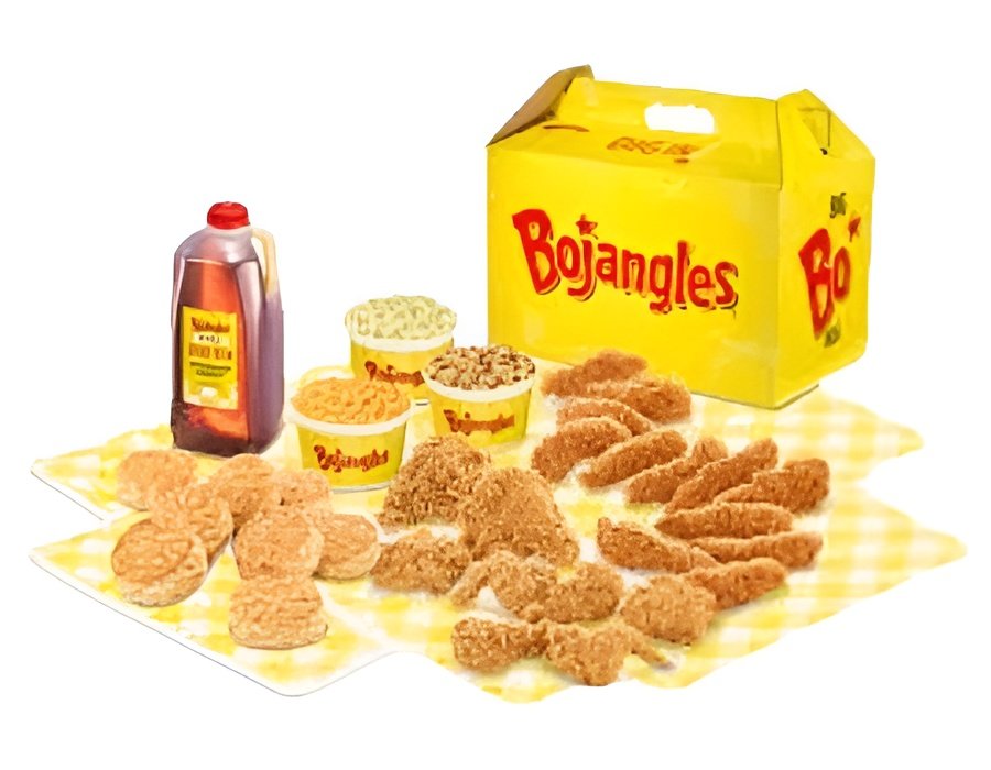 Family-size 20-piece chicken meal deal with dipping sauces