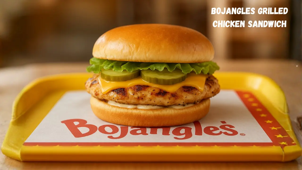 Bojangles Grilled Chicken Sandwich plated with sides