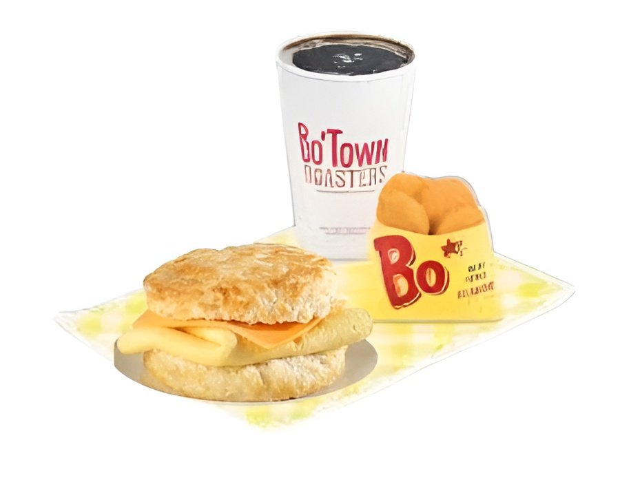 Bojangles breakfast combo with egg and cheese biscuit sandwich