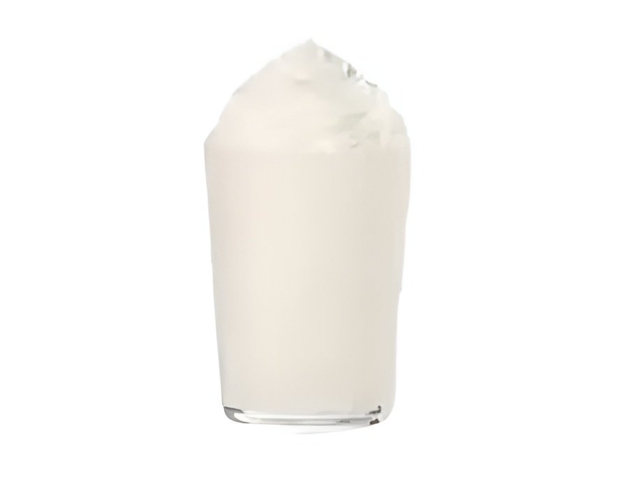 Cold and creamy Bojangles French Vanilla Milkshake served in a branded cup with a straw