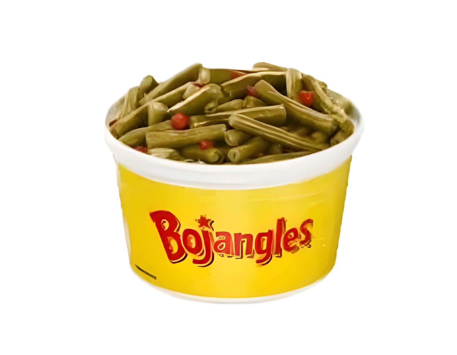Close-up of Bojangles famous green beans side dish.