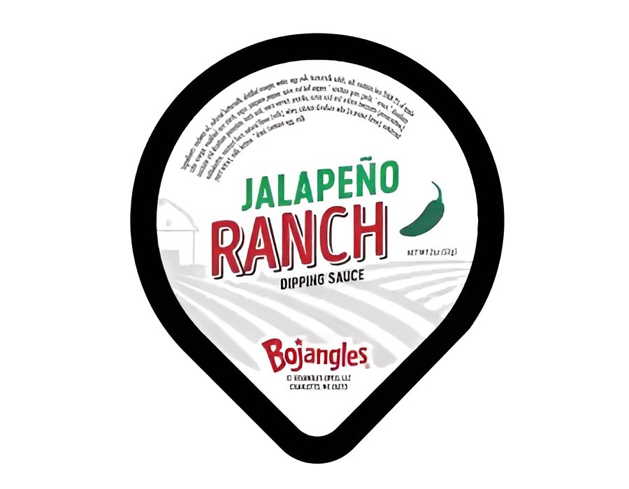 Bojangles Jalapeño Ranch sauce cup on a white background.