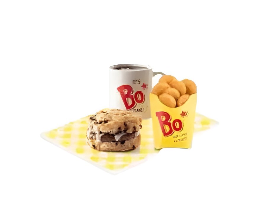 Sausage Bo-Berry Biscuit Combo from Bojangles menu — sweet blueberry biscuit with sausage meal