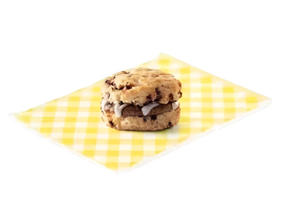 Sausage Bo-Berry Biscuit from Bojangles menu — blueberry biscuit with sausage