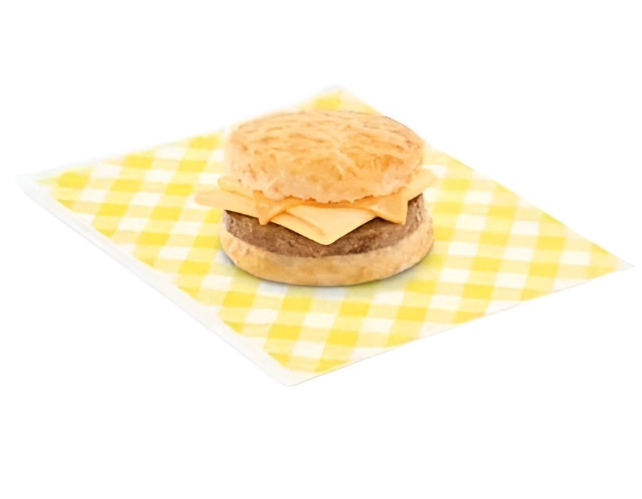 Sausage, egg, and cheese breakfast biscuit sandwich from Bojangles
