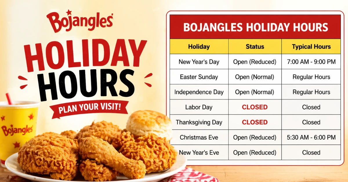 Bright Bojangles Open sign hanging on glass door of restaurant entrance