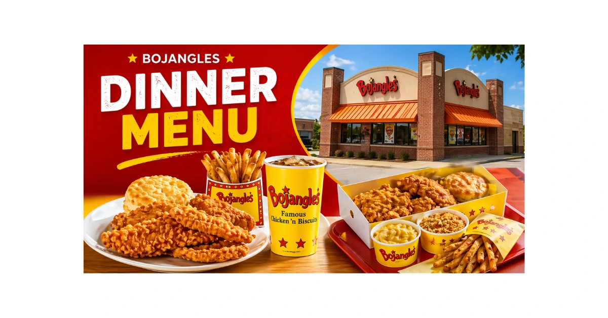 Bojangles dinner menu - fried chicken dinners and sides for evening meals