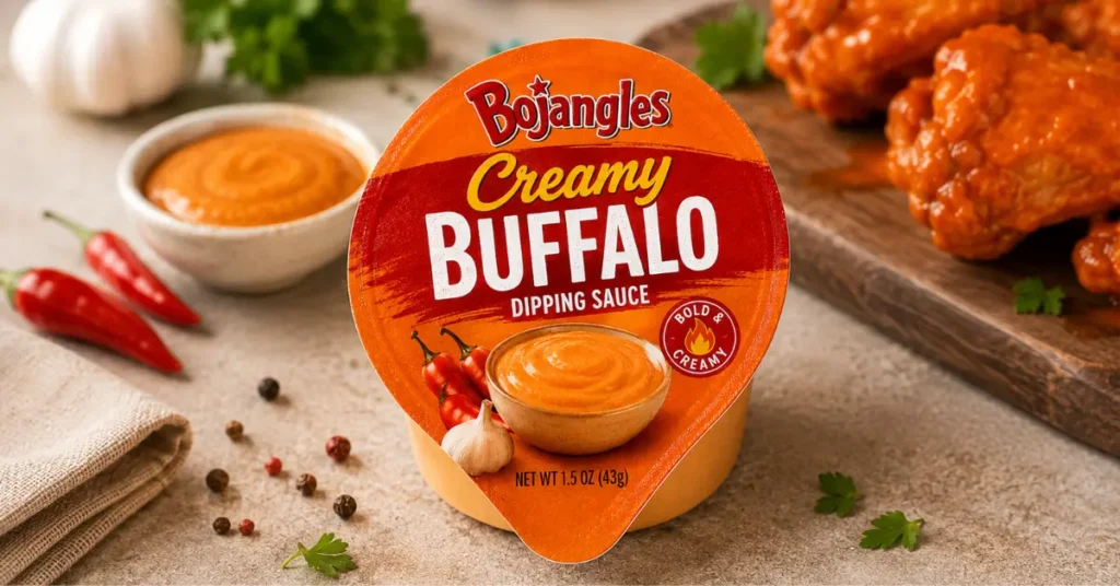 Bojangles Creamy Buffalo Dipping Sauce with buffalo wings